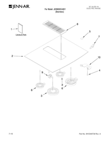 Part Location Diagram of W10239357 Whirlpool Glass Cooktop - Black