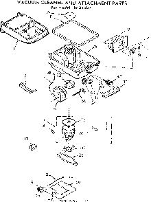 Base Assembly Diagram and Parts List for 11624600  Kenmore Canister Vacuum
