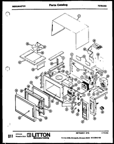 Section 4 Diagram and Parts List for 70 0502 Amana Microwave