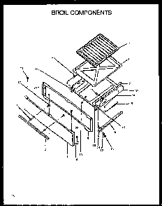 Broil Components Diagram and Parts List for RLS363UL-P1142377NL  Caloric Range
