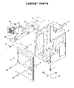 Cabinet parts Diagram and Parts List for YMED6230HC1  Maytag Dryer