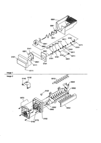 Ice Bucket Auger/ice Maker Diagram and Parts List for SXD23VL-P1315301WL  Amana Refrigerator