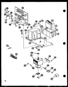 Transformer/magnetron Diagram and Parts List for RR7 P72582-2M Amana Microwave