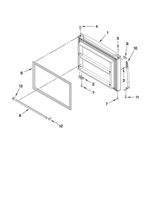 Freezer Door Parts Diagram and Parts List for M9BXXGMYM00  Maytag Refrigerator
