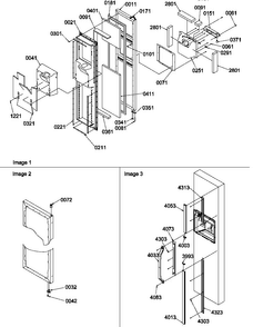 Freezer Door Diagram and Parts List for SRD22S5L-P1190304WL  Amana Refrigerator