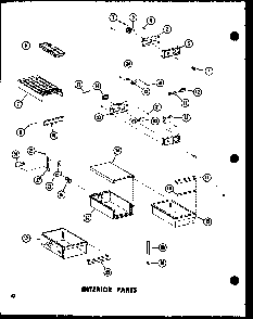 Interior Parts Diagram and Parts List for TC18E-L-P74660-14WL  Amana Refrigerator