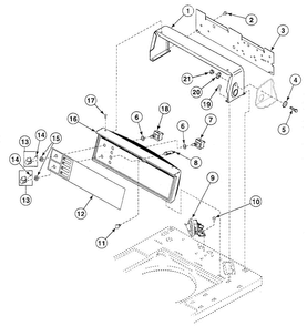 Control Panel Diagram and Parts List for SWT121LA  Speed Queen Washer