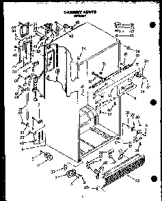 Cabinet Parts Diagram and Parts List for GFS207-MN02  Amana Refrigerator