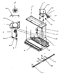 Compressor Diagram and Parts List for TJ18R3L-P1181712WL  Amana Refrigerator