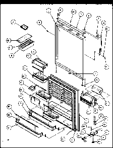Refrigerator Door Diagram and Parts List for TG18RBW-P1158303WW  Amana Refrigerator