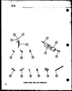 Power Cord Diagram and Parts List for TAA200 P75751-13W Amana Washer