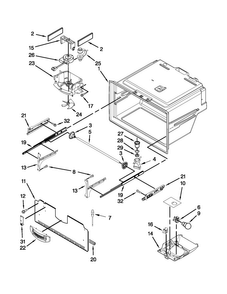 Freezer Liner Parts Diagram and Parts List for JFI2089WTS7  Jenn-Air Refrigerator
