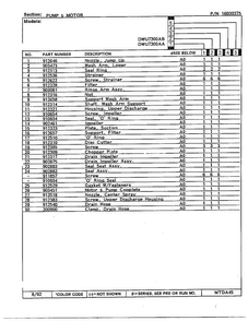 Pump And Motor Page 2 Diagram and Parts List for DWU7300A  Maytag Dishwasher