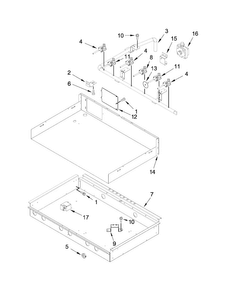 Burner Box, Gas Valves And Switches Diagram and Parts List for JGCP436WP01  Jenn-Air Cooktop