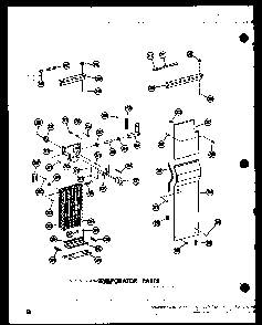 Evaporator Parts Diagram and Parts List for SD19W-C-P60340-36WC  Amana Refrigerator