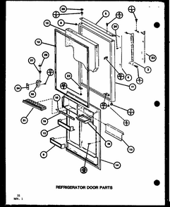 Refrigerator Door Parts (tl22j/p7739035w) Diagram and Parts List for TL8J-P7739024W  Amana Refrigerator