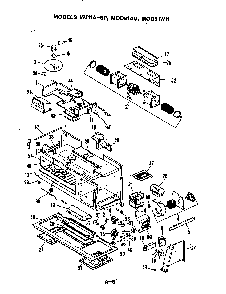 Internal Controls-upper Diagram and Parts List for 22FA-6CKLXV8  Magic Chef Microwave Oven Combo