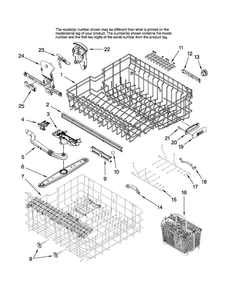 Upper And Lower Rack Parts Diagram and Parts List for MDB8951BWQ0  Maytag Dishwasher
