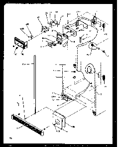 Refrigerator/freezer Controls And Cabinet Parts Diagram and Parts List for SXD22NW-P1162405WW  Amana Refrigerator
