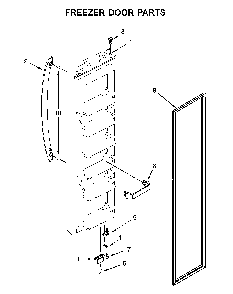 Freezer door parts Diagram and Parts List for MSS25N4MKZ00  Maytag Refrigerator