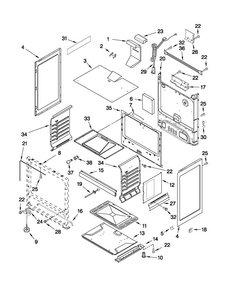 Chassis Parts Diagram and Parts List for AGR4433XDW0  Amana Range