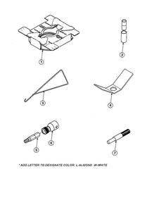 Brake Spring/transmission Pin Tool Diagram and Parts List for CW8203W2-PCW8203W2B  Crosley Washer