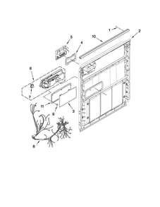 Door And Latch Parts Diagram and Parts List for ADB1400AWB0  Amana Dishwasher