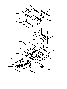 Refrigerator Shelves/drawers Diagram and Parts List for SXD19NL-P1168802WL  Amana Refrigerator