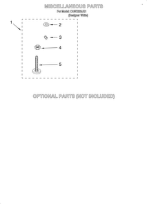 Miscellaneous/optional Diagram and Parts List for CAWX629JQ1  Crosley Washer