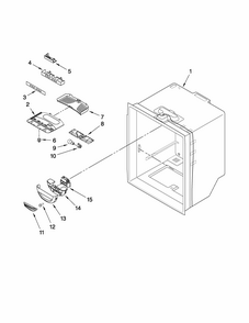Refrigerator Liner Parts Diagram and Parts List for GB6526FEAS5  Maytag Refrigerator