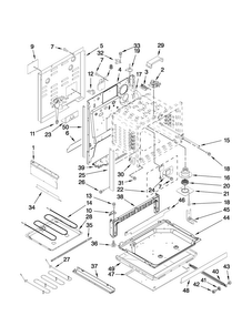 Chassis Parts Diagram and Parts List for JES8750CAB00  Jenn-Air Range