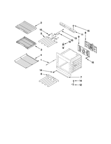 Internal Oven Parts Diagram and Parts List for JMW2427WS02  Jenn-Air Microwave