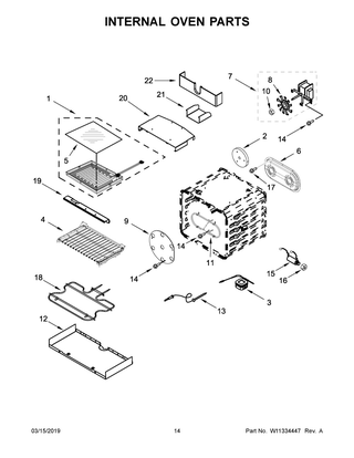 Internal Oven Parts Diagram and Parts List for JDRP430HM00  Maytag Range