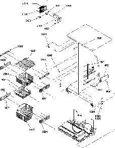 Freezer Shelves And Light Diagram and Parts List for SRD22VPW-P1190320WW  Amana Refrigerator