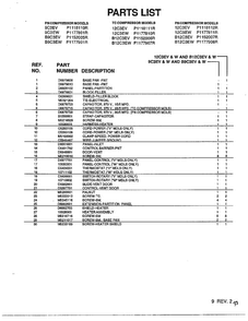 Air Conditioner Page 6 Diagram and Parts List for PC3EW P117781R Amana Air Conditioner