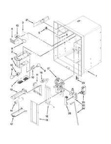 Refrigerator Liner Parts Diagram and Parts List for MFI2269VEB8  Maytag Refrigerator