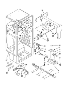 Liner Parts Diagram and Parts List for M8RXCGFXB00  Maytag Refrigerator