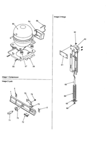 Compressor And Wiring Harness Diagram and Parts List for C221FW P1125114WW Amana Freezer