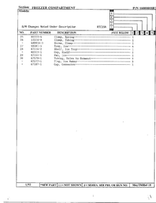 Freezer Compartment Page 3 Diagram and Parts List for 19694  Maytag Refrigerator