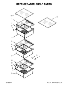 Part Location Diagram of W10839857 Whirlpool PAN-CRISPR