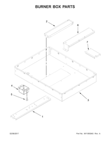 Burner Box Parts Diagram and Parts List for JED3536GS00  Jenn-Air Cooktop