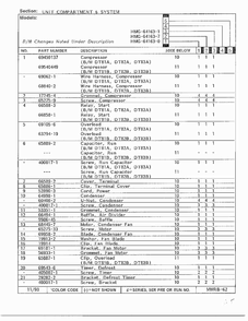 Unit Compartment And System Page 2 Diagram and Parts List for 64163-0A  Admiral Refrigerator