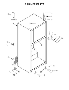 Cabinet Parts Diagram and Parts List for ART318FFDB03  Amana Refrigerator