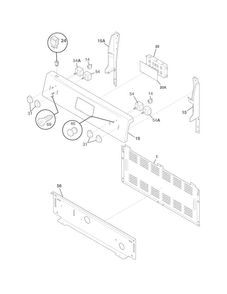Backguard Diagram and Parts List for CRE3580PWA  Crosley Range
