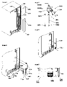 Cabinet Back Diagram and Parts List for SCD25TW-P1190422WW  Amana Refrigerator