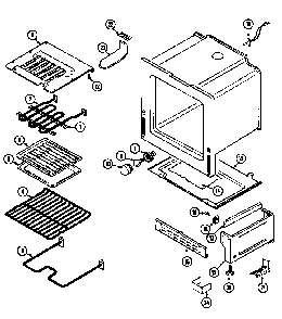 Oven/base Diagram and Parts List for 62946779  Maytag Range