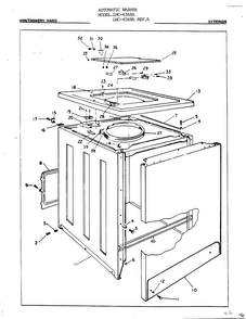 Exterior Diagram and Parts List for 6368A REV A Norge Washer