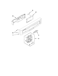 Control Panel And Latch Parts Diagram and Parts List for MDB4630AWS3  Maytag Dishwasher