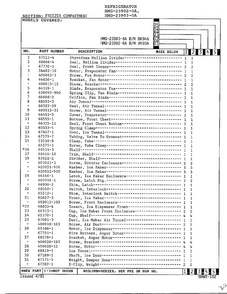 Freezer Compartment Page 2 Diagram and Parts List for 23903-0A  Admiral Refrigerator