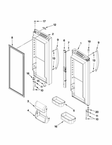 Refrigerator Door Parts Diagram and Parts List for G37026FEAS6  Maytag Refrigerator